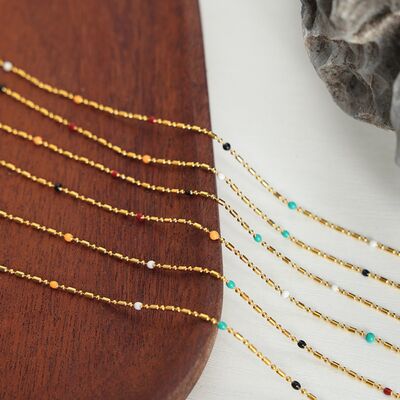 Oil Drip Bead Necklace