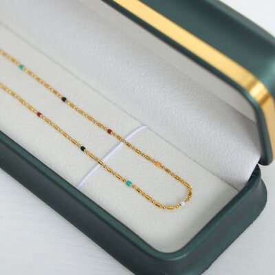 Oil Drip Bead Necklace