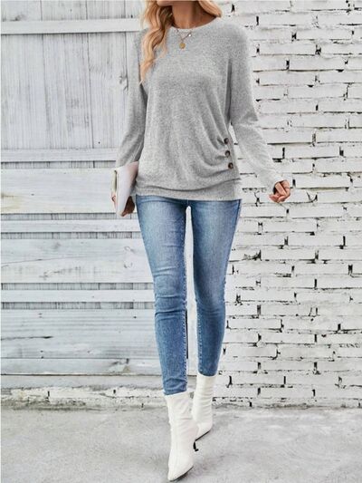 Round Neck Long Sleeve Shirt