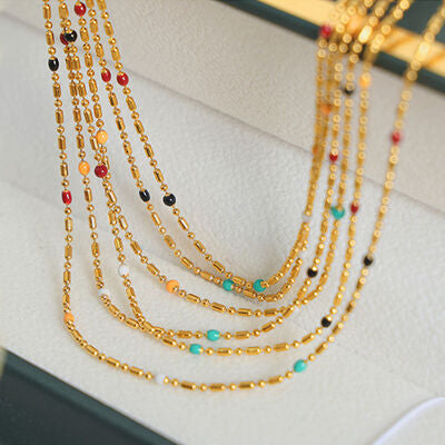 Oil Drip Bead Necklace