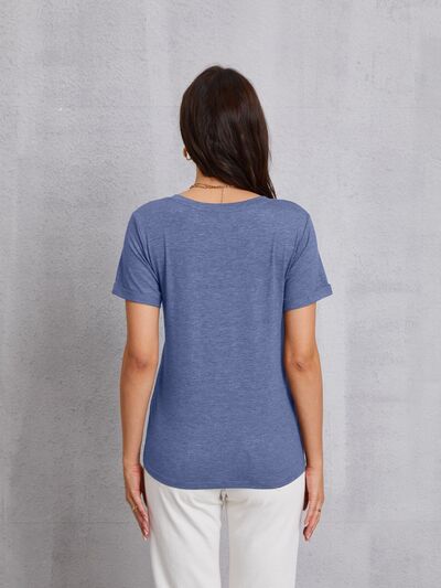 LOVE V-Neck Short Sleeve T-Shirt