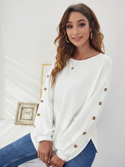 Round Neck Dropped Shoulder Shirt