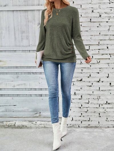 Round Neck Long Sleeve Shirt