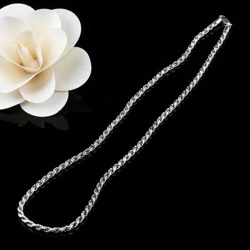 Rope Chain 925 Sterling Silver Necklace