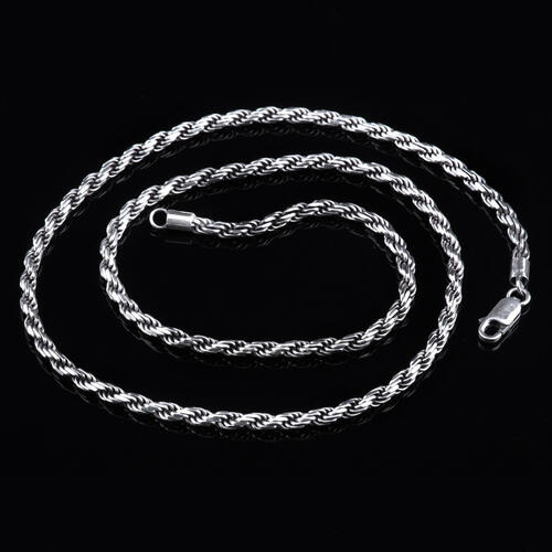 Rope Chain 925 Sterling Silver Necklace