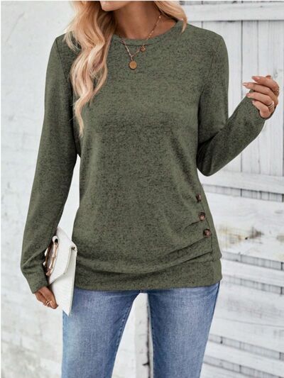 Round Neck Long Sleeve Shirt