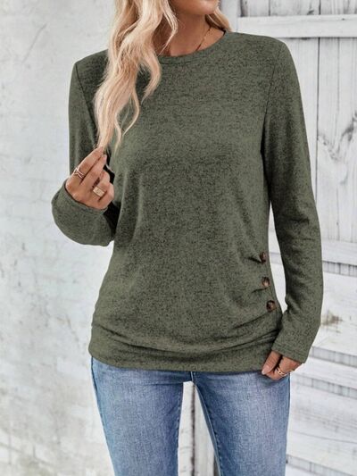 Round Neck Long Sleeve Shirt