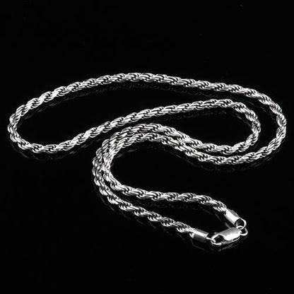 Rope Chain 925 Sterling Silver Necklace