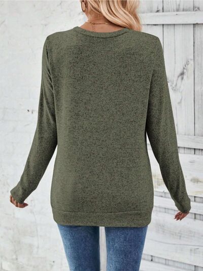 Round Neck Long Sleeve Shirt