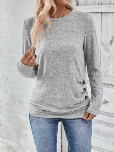 Round Neck Long Sleeve Shirt