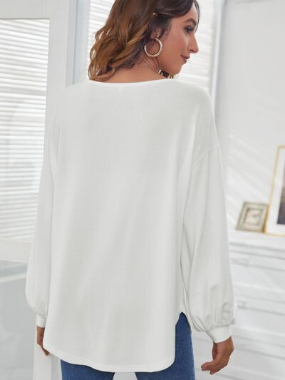 Round Neck Dropped Shoulder Shirt