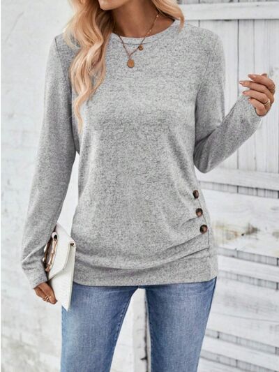 Round Neck Long Sleeve Shirt