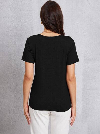 LOVE V-Neck Short Sleeve T-Shirt