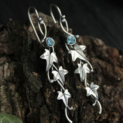 Ivy Leaf Alloy Dangle Earrings