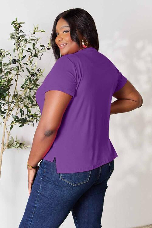 Basic Bae Full Size Round Neck Short Sleeve Shirt