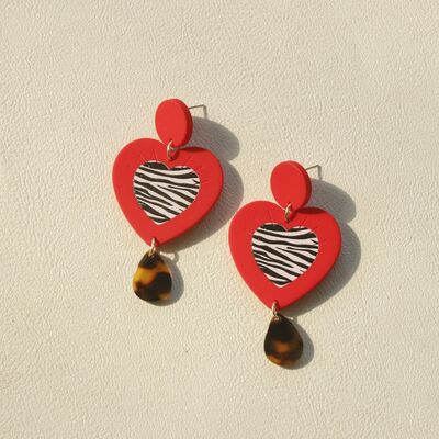 Contrast Geometric Acrylic Earrings