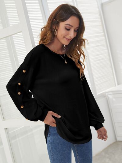 Round Neck Dropped Shoulder Shirt