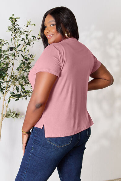 Basic Bae Full Size Round Neck Short Sleeve Shirt